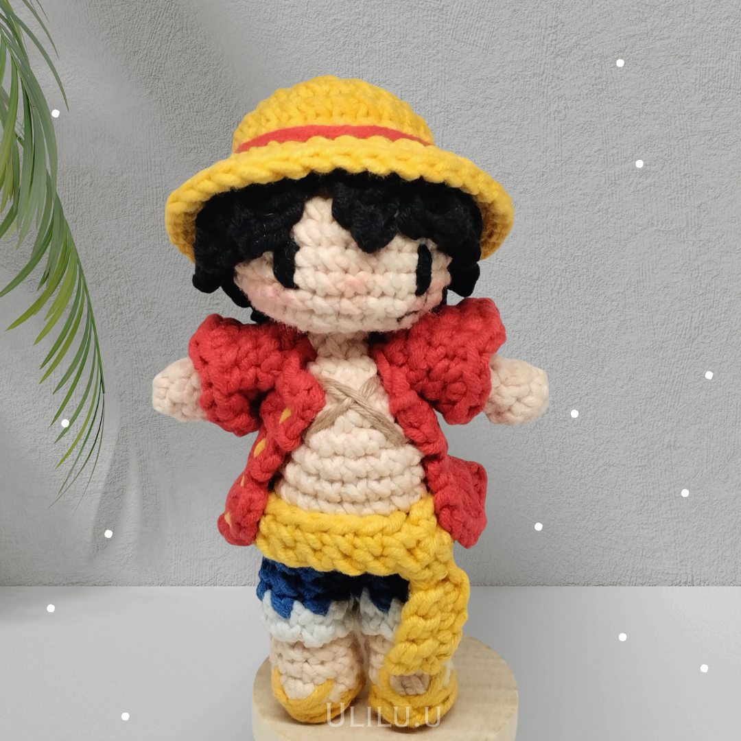 Luffy one piece crochet amigurumi pattern