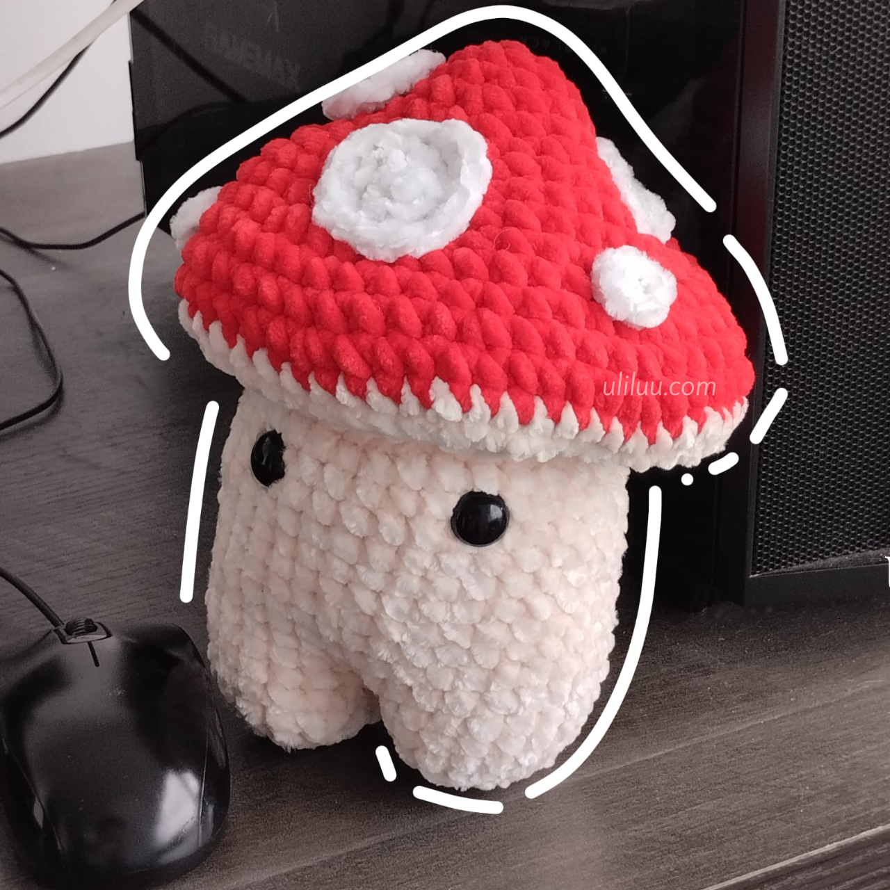 Kawaii Mushroom Amigurumi Crochet Pattern PDF β Chenille Plush