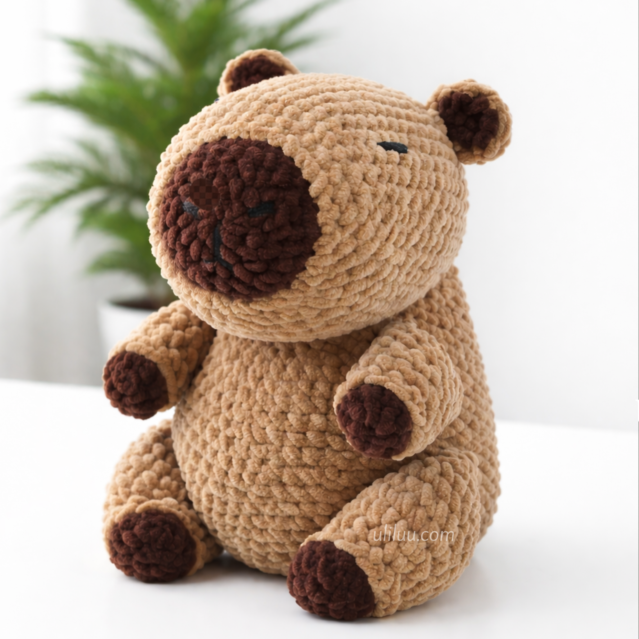 Kawaii Capybara Amigurumi Crochet Pattern PDF β Chenille Plush